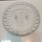 Centro Mesa Decorativo Enfeite 3x29x29cm Vidro Transparente