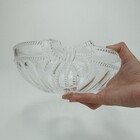 Centro Mesa Decorativo Enfeite 9x24x24cm Vidro Transparente