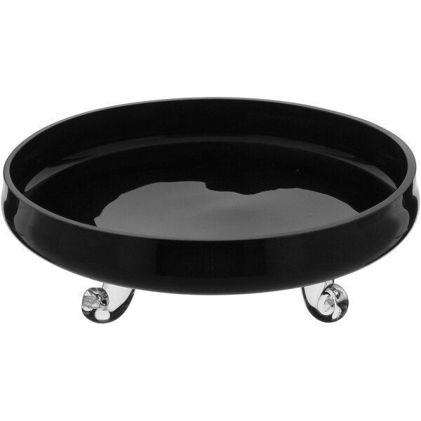 Centro Mesa Decorativo Fruteira Vidro 8x24x24cm Preto