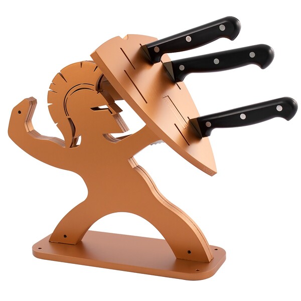 Cepo Para Facas Gladiador Romano Faqueiro Em Mdf Resistente -