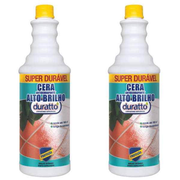 Cera Antiderrapante Alto Brilho Duratto Incolor 1 Lt 02 Und