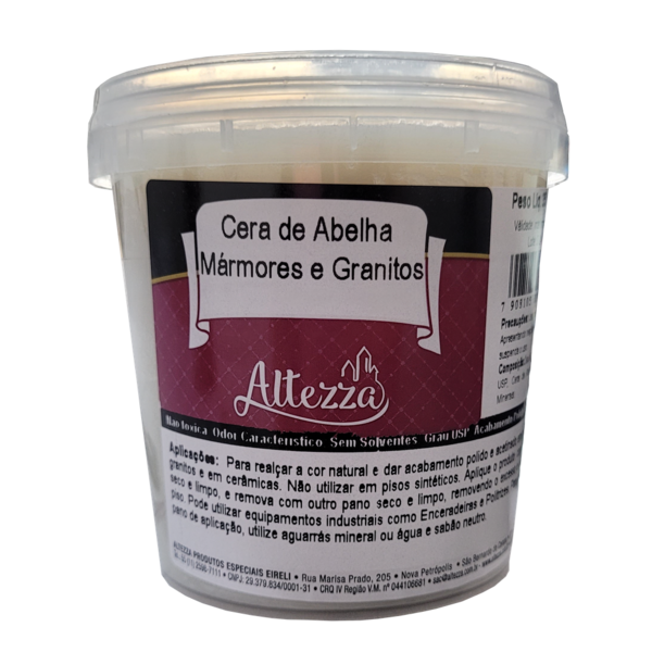 Cera De Abelha 350g P/ Mármores, Granitos E Cimento Queimado