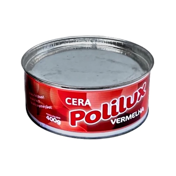 Cera Pastosa Polilux Para Móveis Madeira Lata Vermelha 400g