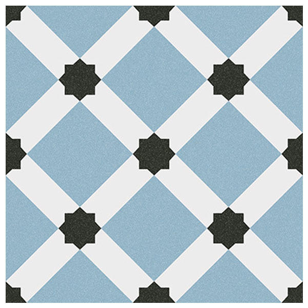 Cerâmica Hidráulica Borda Arredondada Acetinado Palau Celeste 20x20cm Colormix