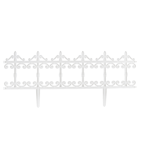 Cerca Plástico Decorada Branca 90x38cm