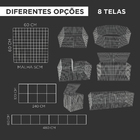 Cercado Cachorro Articulado Móvel Pet 8 Telas 60cm