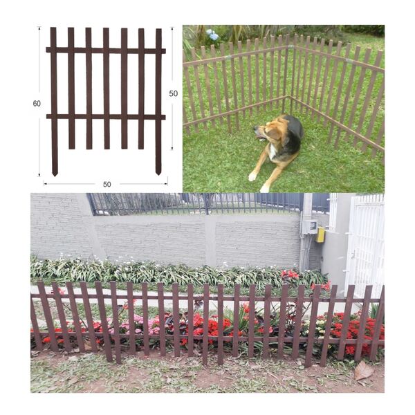 Cercas Para Jardim 50 X 60cm - Modelo Madetop M Kit 10 Metros