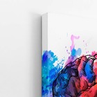 Cérebro Colorido Arte Splash Tinta Quadro Canvas 60x40cm