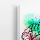 Cérebro Colorido Minimalista Arte Quadro Canvas 140x90cm