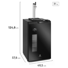 Cervejeira Electrolux 108,5L Preto Frost Free com Torre de Chopp e Porta de Vidro EB10C 127V (110V)