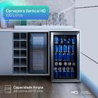 Cervejeira Expositor Vertical Hq Vidro Duplo 100 Litros Inox