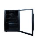 Cervejeira Expositor Vertical Hq Vidro Duplo 125 Litros Preta