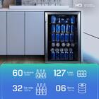 Cervejeira Expositor Vertical Hq Vidro Duplo 125 Litros Preta