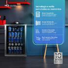 Cervejeira Expositor Vertical Hq Vidro Duplo 125 Litros Preta