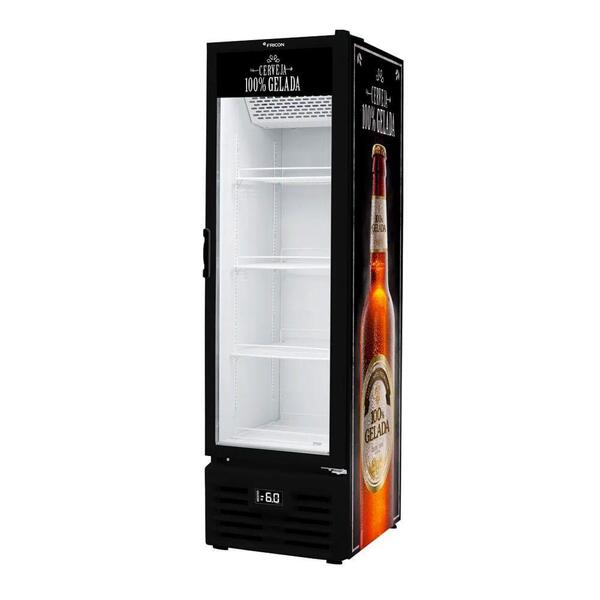 Cervejeira Porta De Vidro 284 Litros Fricon Preto 220v