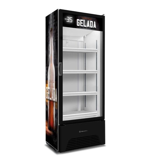 Cervejeira Porta De Vidro 434 Litros Metalfrio Preto 220v