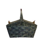 Cesta  Palha De Milho Casa Azul Mg 47 Cm