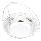 Cesta C/alça De Zamac Silver Plated Tress 19,5x20,5cm