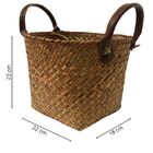 Cesta Calêndula De Palha Natura Coleção Artesanal G