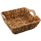 Cesta De Fibra Natural Quadrada 24 X 8cm Com Alça Lyor 1640