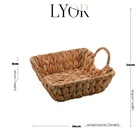 Cesta De Fibra Natural Quadrada 24 X 8cm Com Alça Lyor 1640