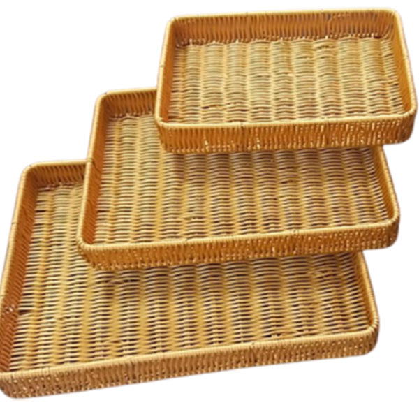 Cesta De Fibra Sintética Conjunto Luxo Com 3 Peças Un