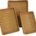 Cesta De Fibra Sintética Conjunto Luxo Com 3 Peças Un