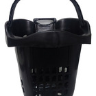 Cesta De Mercado Multiuso Preta Com Rodizio - 30 L