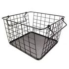Cesta De Metal Preto 25cm X 24cm X 15 4cm