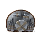 Cesta De Piquenique Vintage Com Talheres Copos E Pratos Life