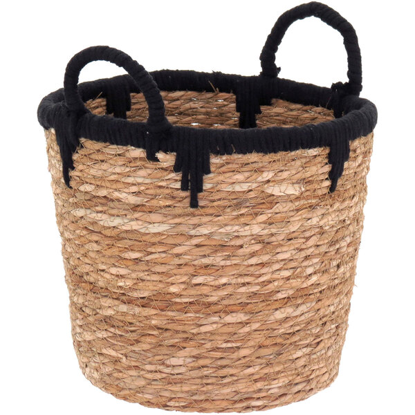 Cesta Decorativa Organizadora Cachepô 21x25x25cm Fibra Natural