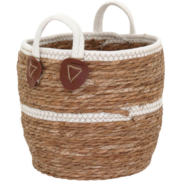 Cesta Decorativa Organizadora Cachepô 24x30x30cm Fibra Natural