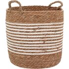 Cesta Decorativa Organizadora Cachepô 34x37x37cm Fibra Natural