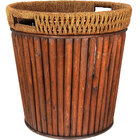 Cesta Decorativa Organizadora Cachepô 46x46x46cm Madeira Marr