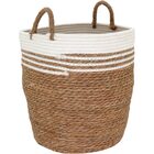 Cesta Decorativa Organizadora Cachepô Fibra Natural 3 Peças