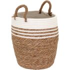 Cesta Decorativa Organizadora Cachepô Fibra Natural 3 Peças