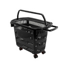 Cesta Mercearia 30l C/rodas - Preto
