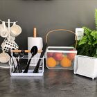 Cesta Metal Branco Alça Madeira - Urban