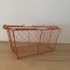 Cesta metal Rosé desenho diagonal