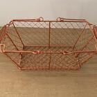 Cesta metal Rosé desenho diagonal