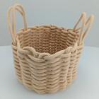 Cesta Organizadora Decorativa Home&co Tecido 22x28x28cm Bege