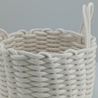 Cesta Organizadora Decorativa Home&co Tecido 22x28x28cm Branco