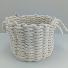 Cesta Organizadora Decorativa Home&co Tecido 22x28x28cm Branco