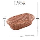 Cesta Oval De Rattan Plástico 24cm