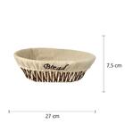Cesta Oval Em Ferro E Tecido De Algodao 27x20x8cm Branco Dyna