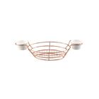 Cesta Oval Em Inox Com 2 Molheiras Dynasty 34 5x15cm Rosé