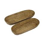 Cesta P/pães Retangular Em Bambu Rattan L'hermitage36x16x6cm