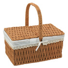 Cesta Piquenique Fibra 24x34x17cm Natural Decorativa Organiza