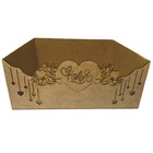Cesta Presente Em Mdf Trabalhada "amor" Cru G - Decorss