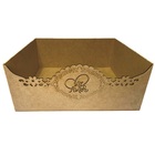 Cesta Presente Em Mdf Trabalhada "mi Amor" Cru G -decorss
